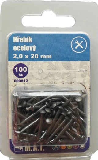 Stålsøm 20 × 2,0 mm (100 stk)