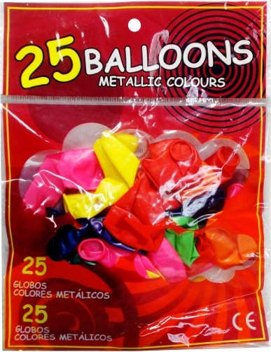 Metalliske balloner 25 stk.