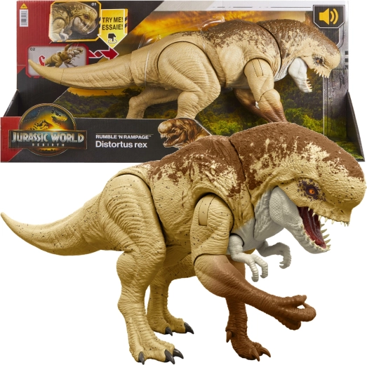 Outlet-dinosaurfigur Jurassic World Rebirth Dangerous Attack Distortus Rex 50 cm – beskadiget emballage