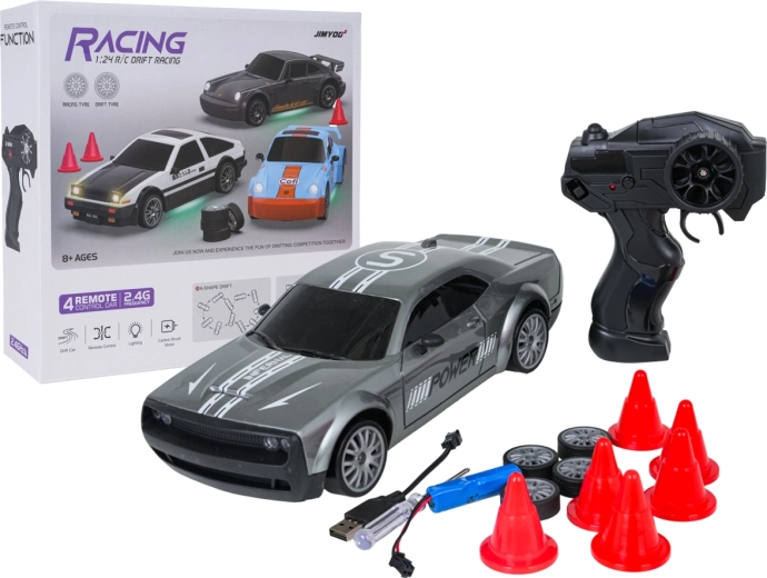 Fjernstyret driftbil 1:24 med tilbehør