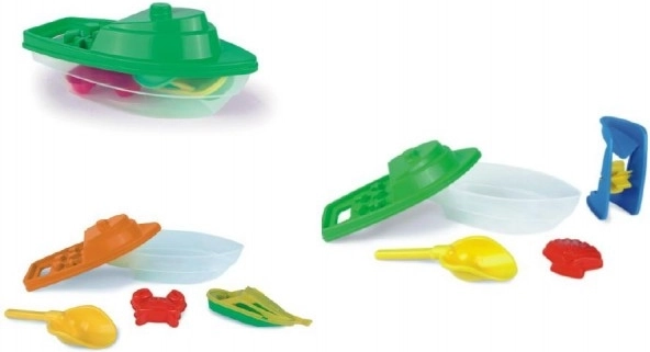 Plastbåd med strandsæt til børn – Orange