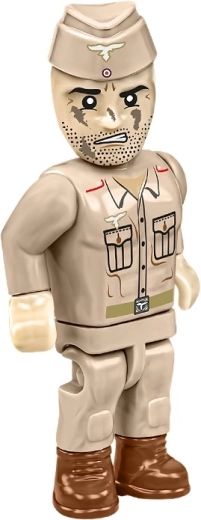 Minifigur af artillerist og tilbehør