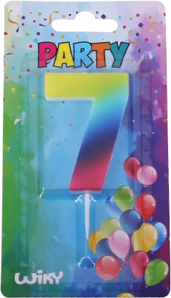 Fødselsdagslys tal 7 regnbue