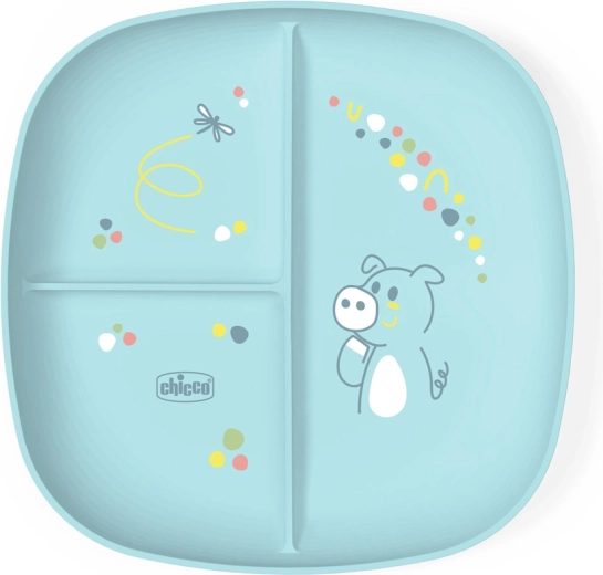Chicco opdelt tallerken blå 12 m+