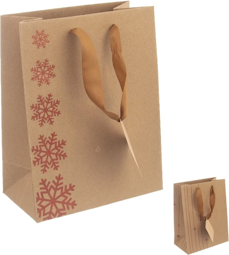 Gavepapirspose Snefnug 18 × 10 × 23 cm (mix af designs)