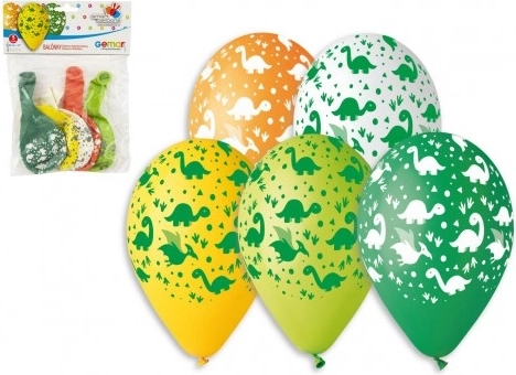 Oppustelige balloner Dinosaurer 5stk