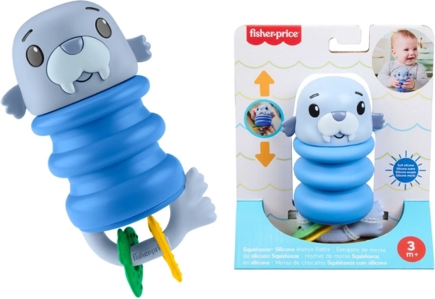Fisher-Price sanserangle og bidering – hvalros