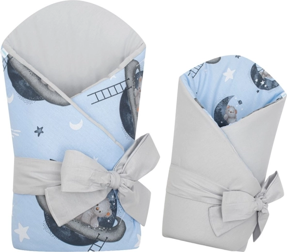 Dobbelt­sided baby­svøb New Baby Teddy Bear in Space 80×80 cm
