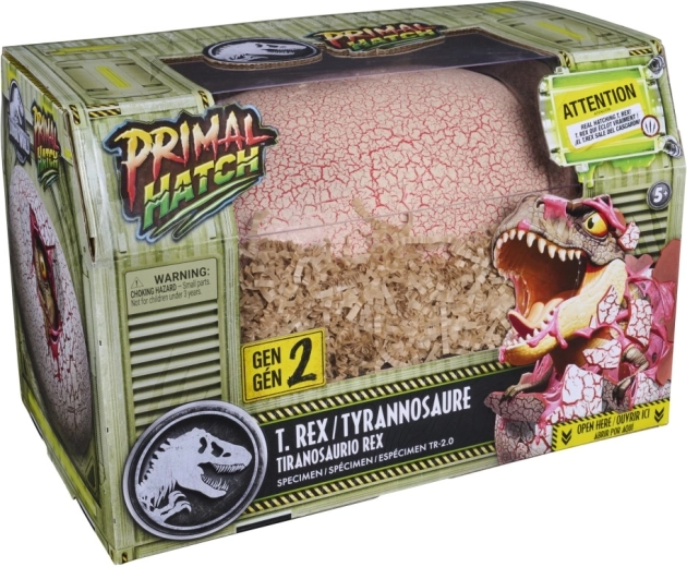 Primal Hatch interaktiv T-Rex, der klækkes fra et æg, grå