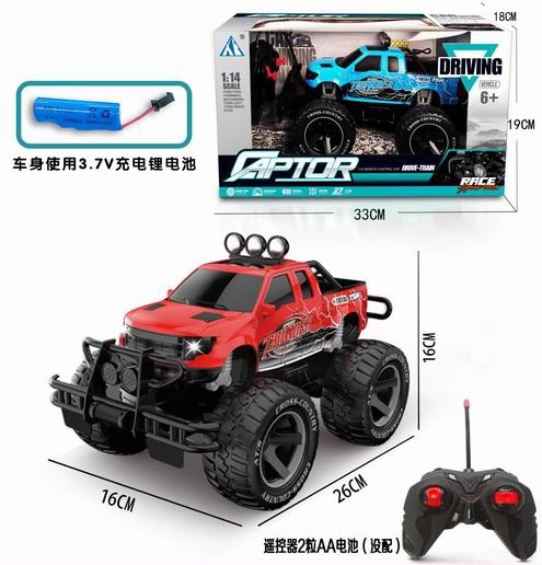 Fjernstyret terrængående bil Jeep Raptor 1:14