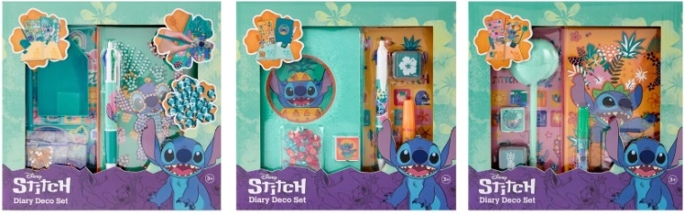 Deko-sæt med dagbog Disney Stitch
