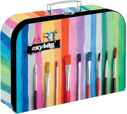 Laminatkuffert 34 cm til skole- og kunstmaterialer