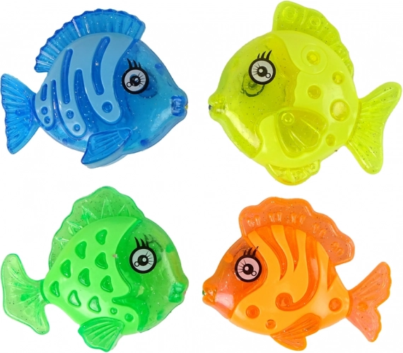 4 magnetiske fisk i flotte farver