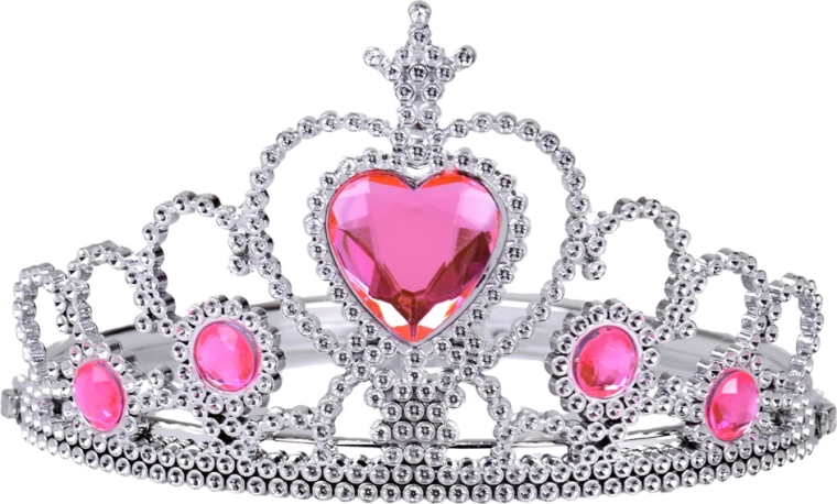 Prinsessekrone med lyserøde sten