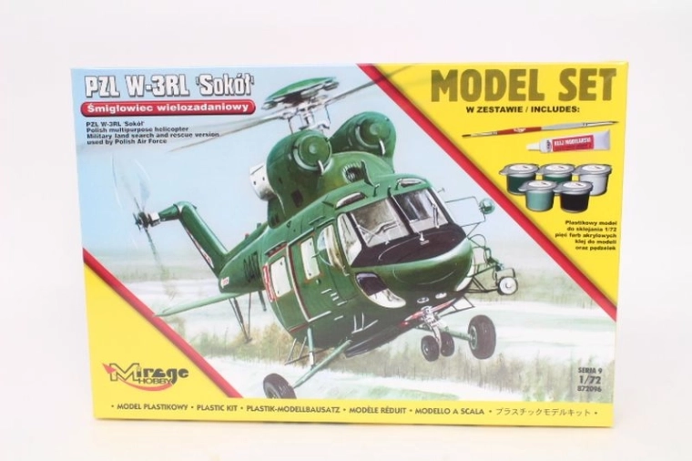 Mirage modelbyggesæt til samling af helikopter PZL W-3 Sokół 1:72