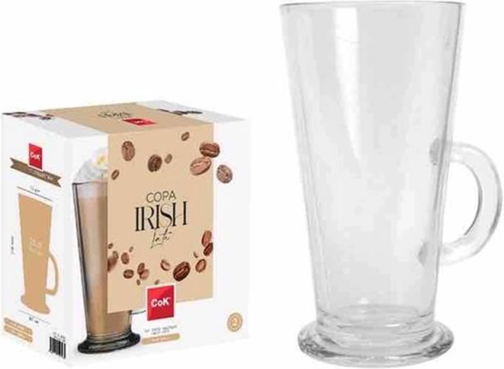 Sæt med glas til café latte 250 ml, 2 stk., glas