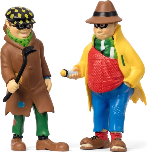 Figurer af røverne Dunder Karlsson og Blom – Pippi Langstrømpe (2 stk.)