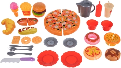 Realistisk fastfood-menu til rolleleg