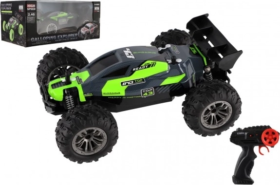 RC buggy 2,4 GHz plast 25 cm på batterier – Grøn
