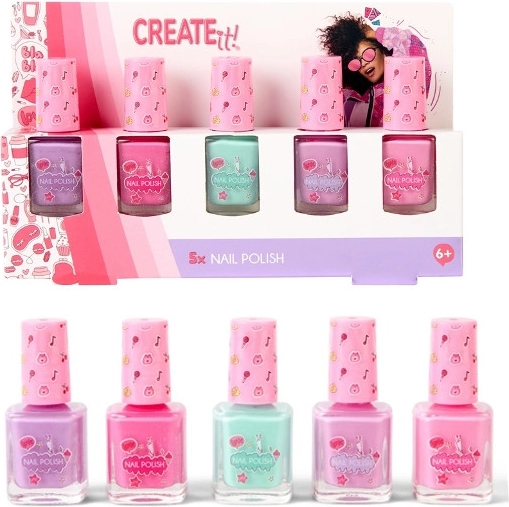 Create It! neglelak – sæt med 5 stk.