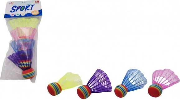 Farverige badmintonbolde 4 stk