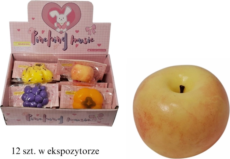 Frugtformet antistress-klemmebold - 1 stk.