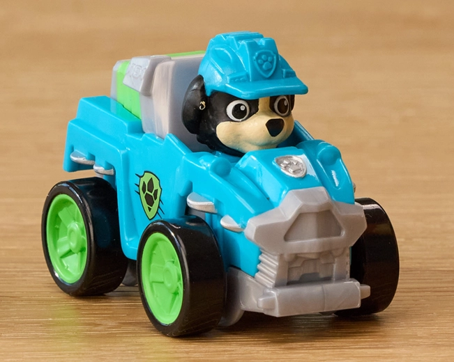 Rex Pup Squad Racer-køretøj med fungerende hjul