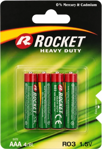 Rocket AAA-batterier 1,5 V zink-kul 10×4 stk (40 stk)