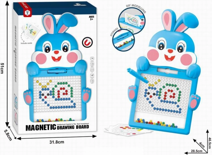 Magnetisk tavle kanin 46,5 cm blå