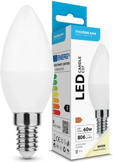 Modee LED-lysstage C37 8,5 W E14 806 lm neutral hvid