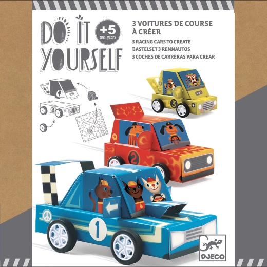 Djeco DIY biler – racerbiler til kreative børn