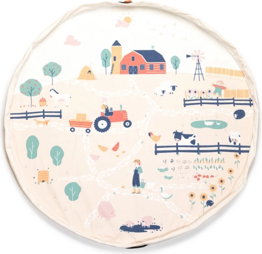 Stort legeområde med farm-motiv