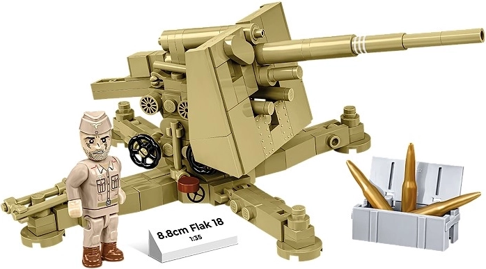 Ikonisk 8,8 cm Flak 18-kanon i skala 1:35