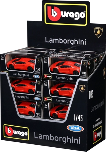 Metalbilmodel BBURAGO Street Fire Lamborghini 1:43 (24 stk. display)