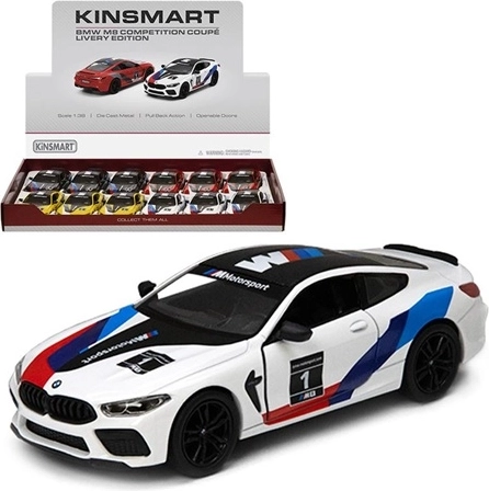 Samlemodel af BMW M8 Competition Coupé med dekorationer