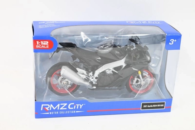 RMZ Hobby modelmotorcykel Aprilia RSV4 1:12 sort
