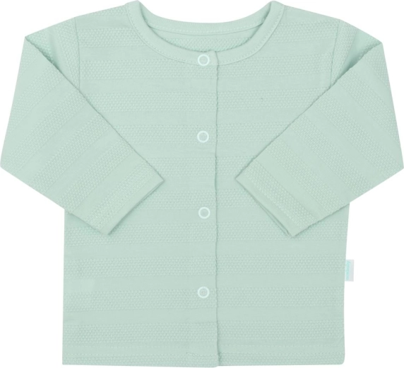 Jakke med trykknapper og varm hue