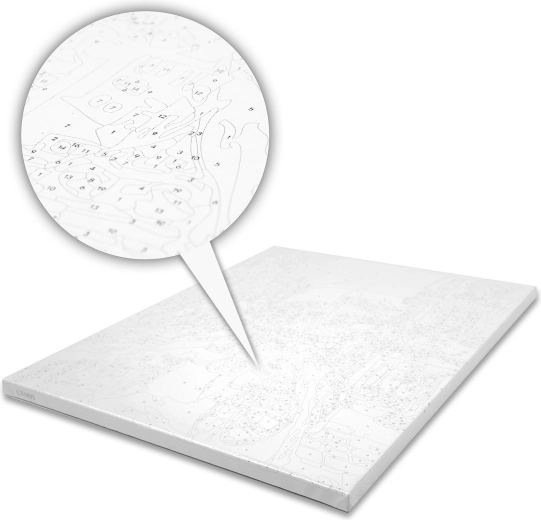 Fortrykt nummereret lærred til bekymringsfri maling