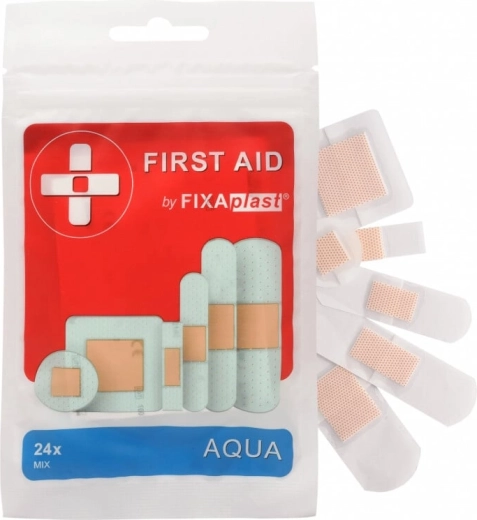 Fixaplast First Aid Aqua Mix vandtætte plastre (24 stk.)