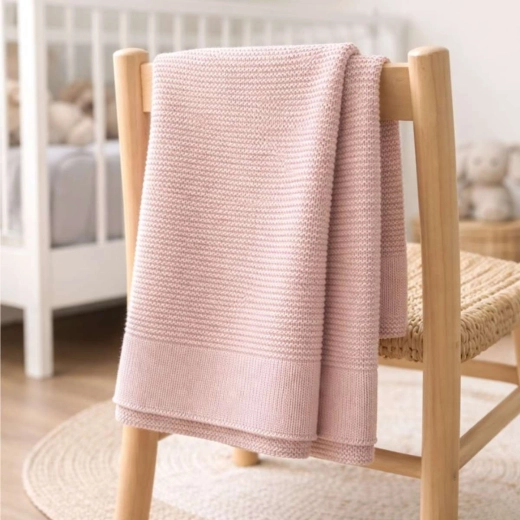 NANNA bambustæppe bamboo pink