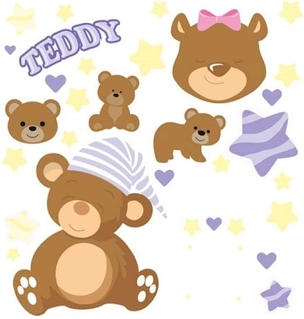 WIKORIA strygemærker DTF 15 × 20 Teddy