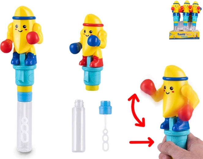 Sæbebobler med banan og bevægelige arme til børn 3+