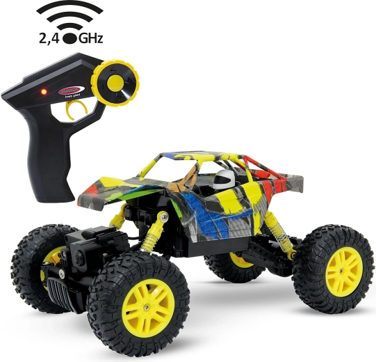 Jamara Hillriser Crawler 4WD 1:18 med fjernbetjening 2,4 GHz gul