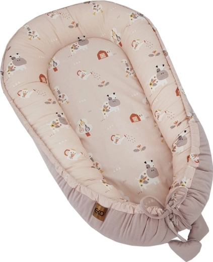 EKO babyrede Velvet My Farm, pudderrosa 90 × 60 cm