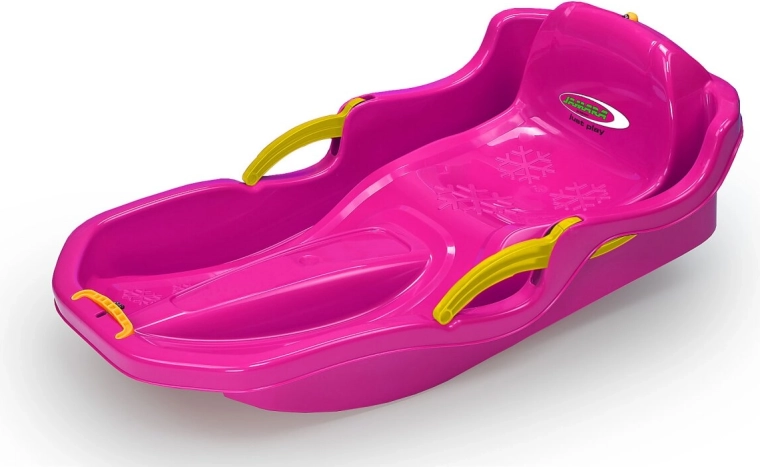 Snow Play bob Comfort 80 cm pink med håndbremse - 1 stk.