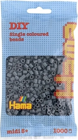 Hama midi strygeperler 1000 stk. mørkegrå