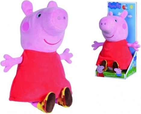 Plysset Grislinge Peppa med lyd 22 cm