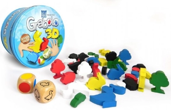 Selskabsspil Grabolo 3D med træfigurer