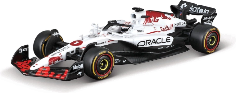 Bburago model F1 Oracle Red Bull Racing RB21 2025 Max Verstappen 1:18 med hjelm