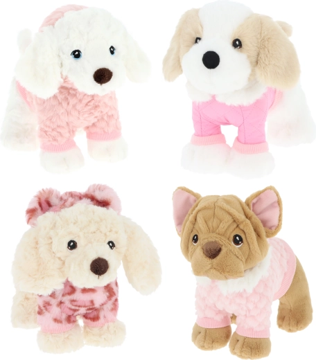 Keel toys plysjhund i tøj 18 cm (4 varianter)